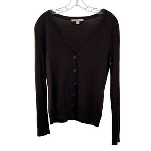 Merona Women's V-Neck Button Up Cardigan Brown Size Medium